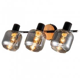 Спот  Escada 10177/3A E14*40W Black/Chrome/Wood