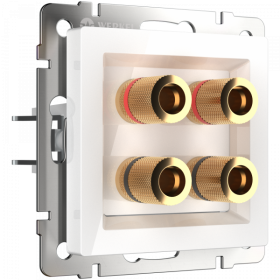WL белый Акустическая розетка WL01-AUDIOx4