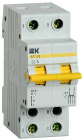 Выключатель-разъединитель трехпозиционный ВРТ-63 2P 63A