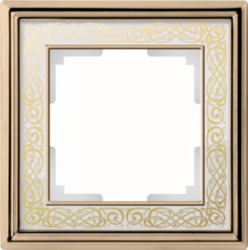WL золото/белый 1 рамка WL77-Frame-01