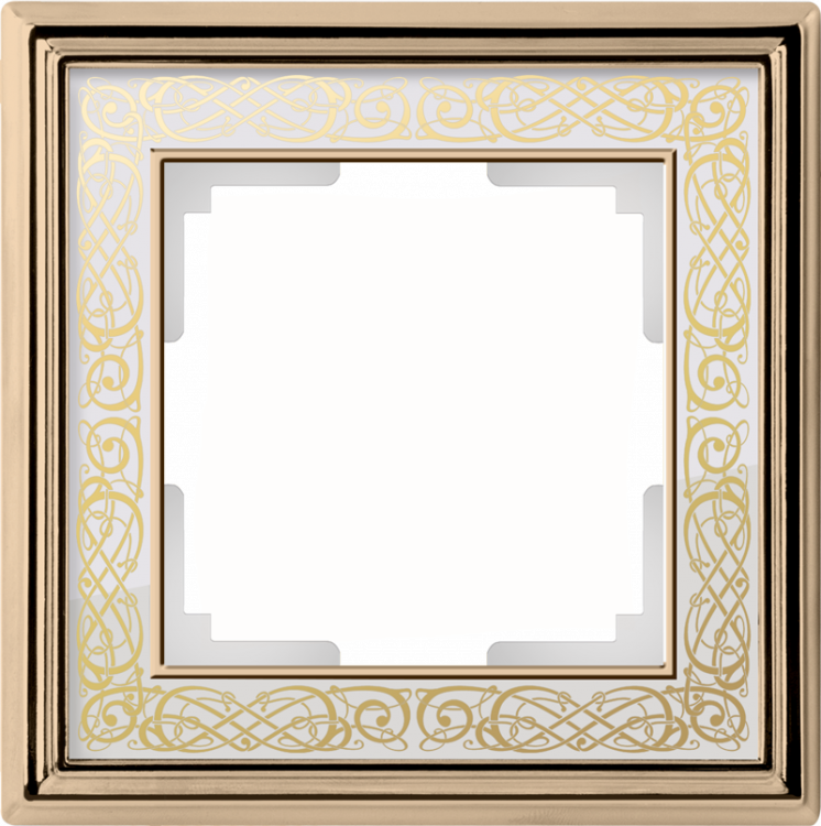 WL золото/белый 1 рамка WL77-Frame-01