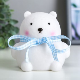 Ночник &quot;Мишка&quot; LED 1Вт от батареек 3хAG10 бело-синий 8х9х8,6 см