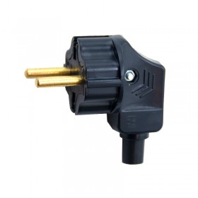 Вилка штепсельная В16-001 черная