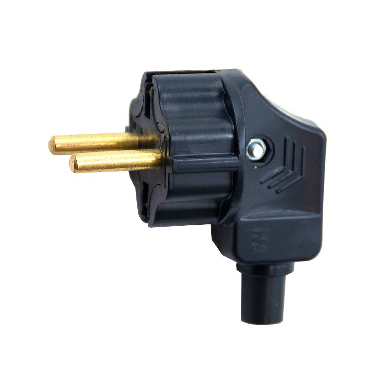 Вилка штепсельная В16-001 черная