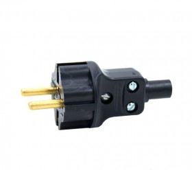 Вилка штепсельная В16-010 (350) черная