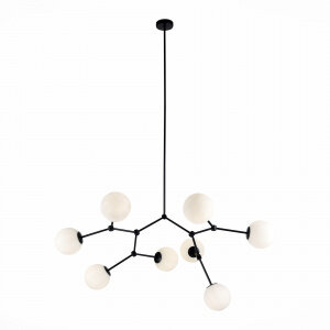 SL1506.403.08 Люстра подвесная ST-Luce Черный/Белый E14 8*40W