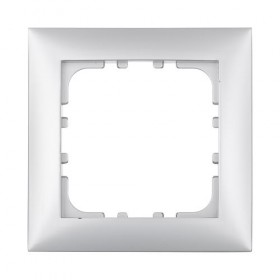 Рамка 1-постовая (сереб. металлик) LK60  (100шт) 1кор.=1000шт