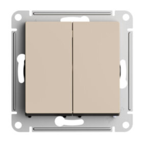 Механизм переключателя перекрестный 2-кл песочный AtlasDesign