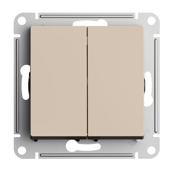 Механизм переключателя перекрестный 2-кл песочный AtlasDesign