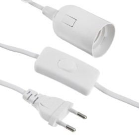 Патрон подвесной с выключателем, Е27, провод 3 м, белый 5105955