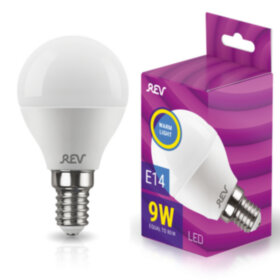 REV Лампа сд G45 Е14 9W, 2700K, теплый свет