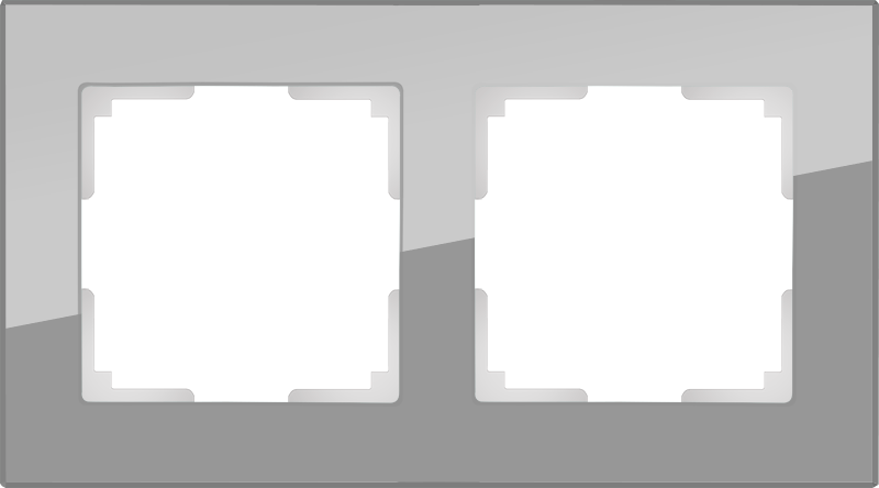 WL серый,стекло 2 рамка WL01-Frame-02
