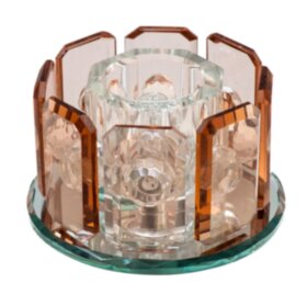 Свет-к точ. G6.35 LE S 159-1 Тюльпан; Цв:Светло-корич;Осн:Зерк-прозр-(Стекл)(30