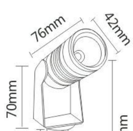 Светодиодный фасадный свкетильник 2700k 7W IP67 AC85-265V угол рассеивания 25º (50шт)