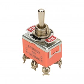 REV Тумблер 250V 15А (6c) ON-OFF-ON двухполюсный (KN-203), duwi