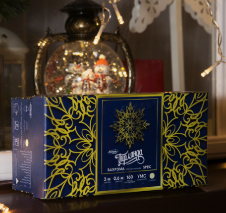 Гирлянда "Бахрома" 3 х 0.6 м , IP44, УМС, прозрачная нить, 160 LED, свечение тёплое белое, 220 В