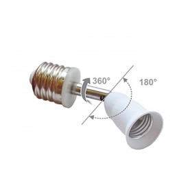 Ecola переходник с цоколя E27 на E27  на шарнире 45мм без выключателя Белый A7T17WEAY