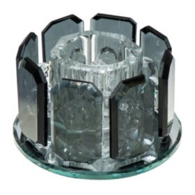 Свет-к точ. G6.35 LE S 159-2 Тюльпан; Цв:Черный; Осн:Зерк-прозр - (Стекл) (30)