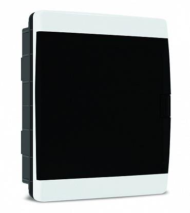 ЩРВ-п, дверь проз. черная 24 мод, белый, IP41 QUEL