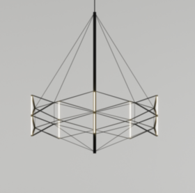 Люстра подвесная Asellus 119858P/L 13W 3000K/black+white