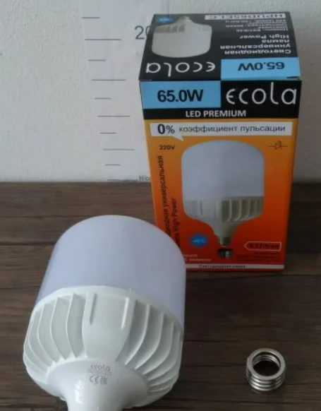 Лампа св/д Ecola E27/E40 65W 4000K 280x140 Pemium HPUV65ELC