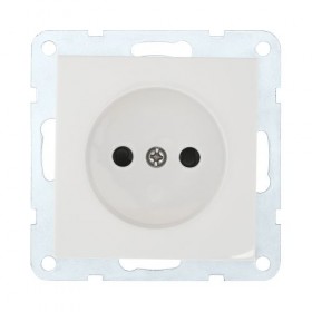Розетка  без з/к. со шторками (бел.) LK60 (20шт) 1кор.=200шт