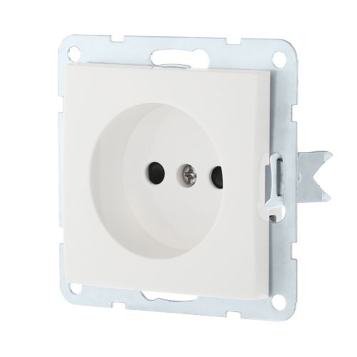 Розетка  без з/к. со шторками (бел.) LK60 (20шт) 1кор.=200шт