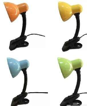 REV PROMO настольный светильник "прищепка" ассорти (оранжевый, зеленый, желтый, голубой). 24 шт