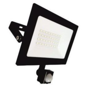 LEEK Прожектор с/д LED FL IR 20W BLACK (1/30) IP65 холодный белый (с сенсором)