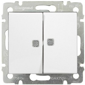 LEGRAND VALENA бел выкл 2 с подсв