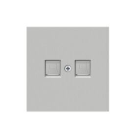 Накладка для розетки RJ45, 2-я, матовый серый