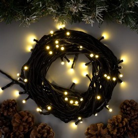 Гирлянда &quot;Нить&quot; 10 м , IP44, УМС, тёмная нить, 72 SMD-LED, свечение тёплое белое, 220 В