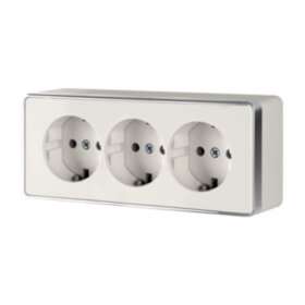 WL слоновая кость Розетка 3-ая с/з