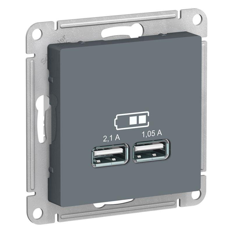 Механизм розетки USB+USB грифель AtlasDesign