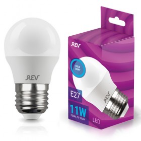 REV Лампа сд G45 Е27 11W, 6500K, дневной свет