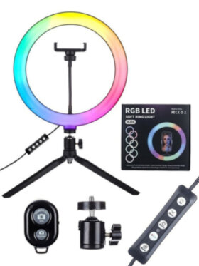 Кольцевая селфи лампа RGB MJ26