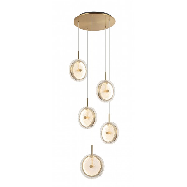 7050MDR-5 BRASS+BLACK (1) Люстра (NW)