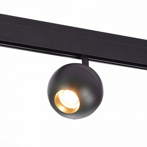 ST354.436.12 Магнитный трековый светильник Черный LED 1*12W 3000K 680Lm Ra>80 36о IP20 L120xW100xH195 48V