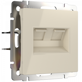 WL слоновая кость Розетка 2-я Ethernet