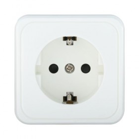 Розетка  открытой установки с з/к. со шторками (бел.)  LK STANDARD (20шт.) 1кор.=200шт.