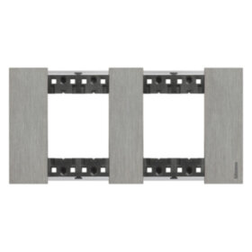 Bt LIVING NOW Декоративная рамка 2 поста (2+2 модуля), &quot;Сталь&quot;