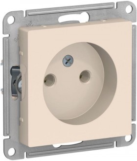 Механизм розетки 1-м  б/з бежевый AtlasDesign