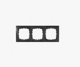 Рамка 3-постовая (черный бархат) LK80