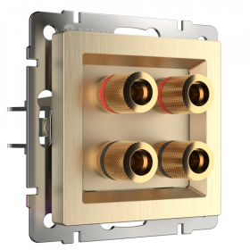 WL шампань рифленный Акустическая розетка WL10-AUDIOx4