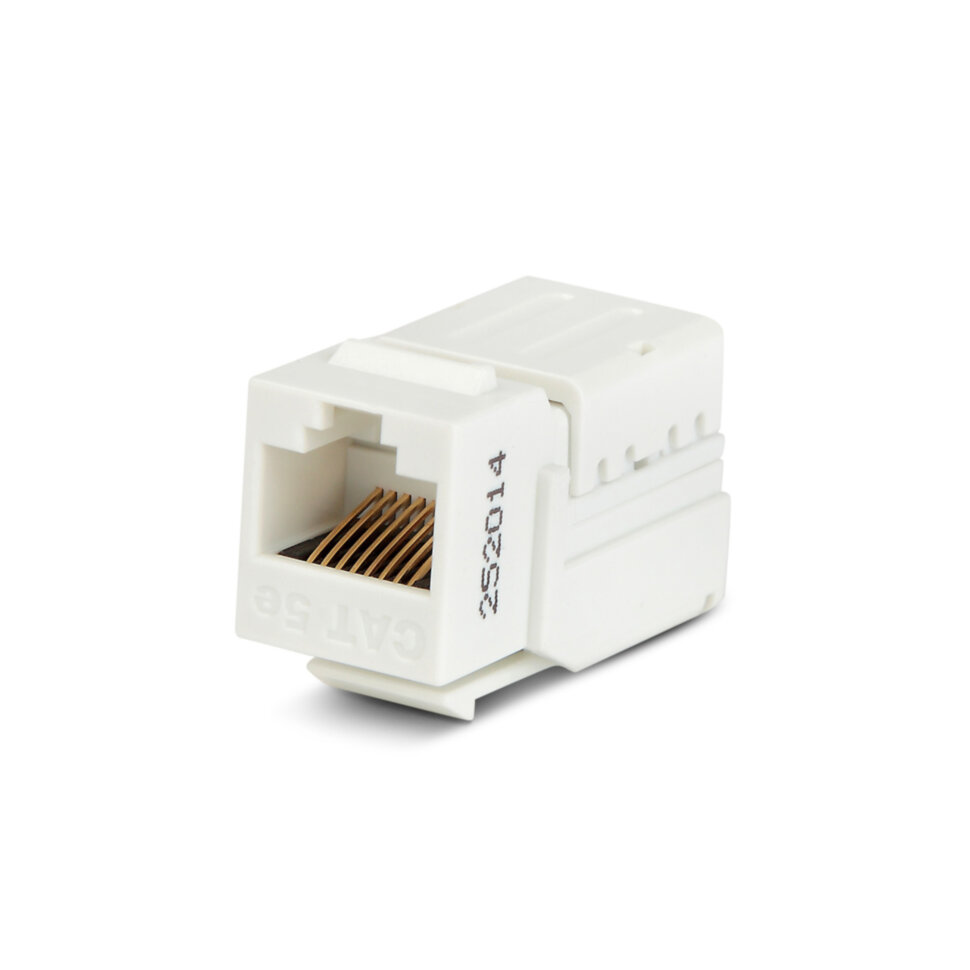 Hyperline KJNE-8P8C-C5e-90-WH Вставка Keystone JackRJ-45(8P8C), категория 5e, 110 IDC, заделка с пом