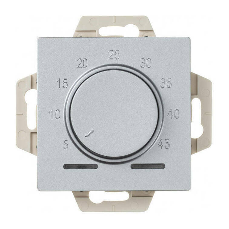 Механизм термостата  электрон. теплого пола с датчиком алюминий AtlasDesign