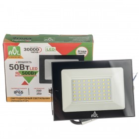 Прожектор с/д PRE LED FL4  50W BLACK (1/40) IP65 холодный белый (ЭК)