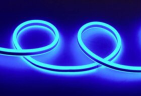 Лента светодиодная уличная DC24V-2835-120D-10W синий 100-10M