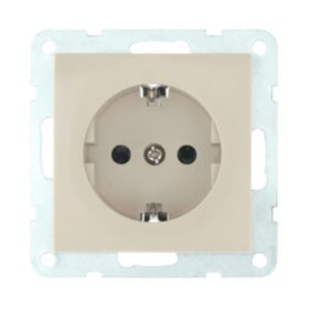 Розетка  с з/к. со шторками (беж.) LK60 (20шт) 1кор.=200шт.