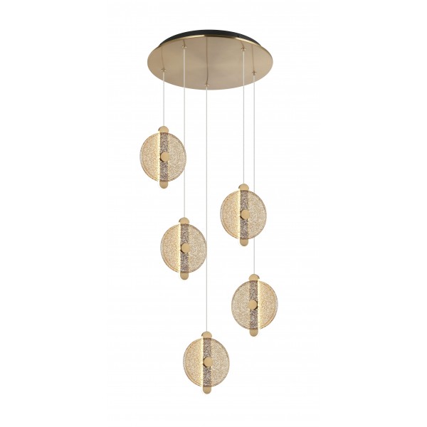 7065RMD-5BS/CE BRASS+BLACK (1) Люстра (NW)